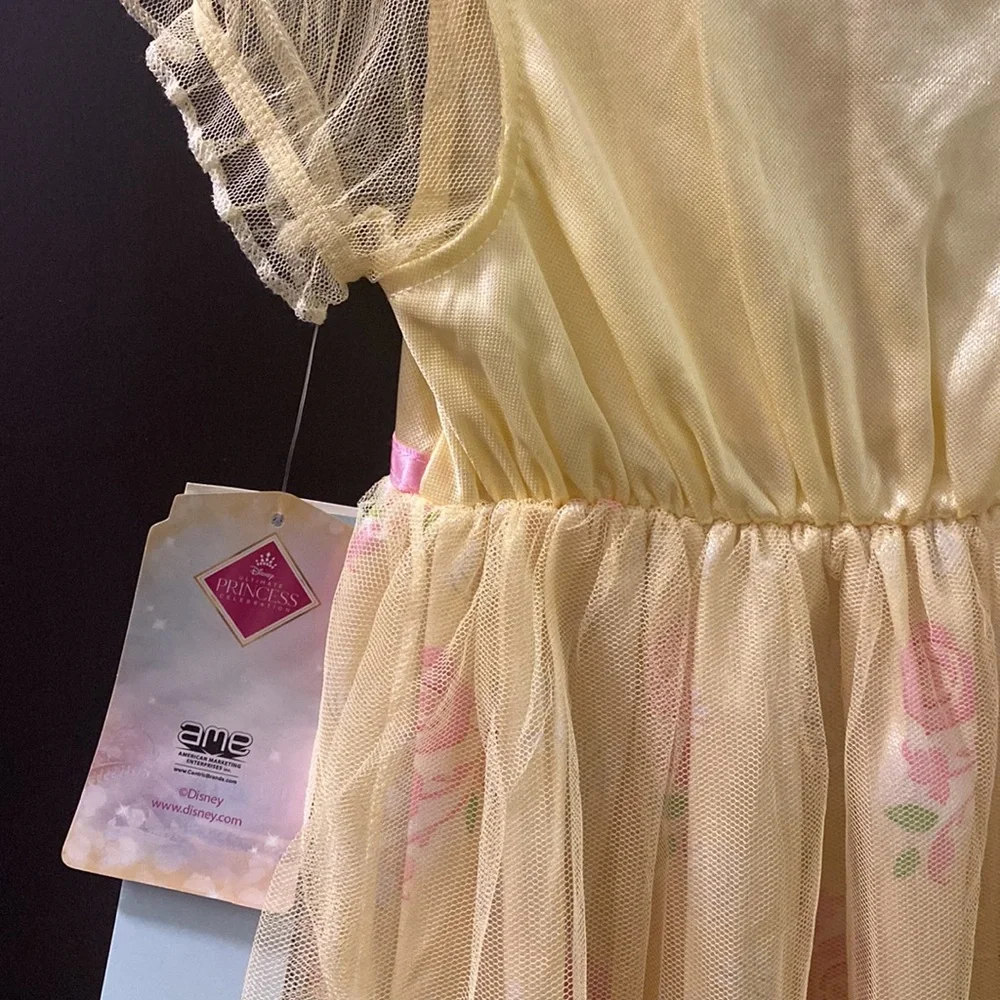 Disney Beauty and The Beast Night Dress Pajamas size 3t Disney Princess Belle - Picture 7 of 10